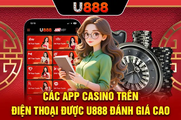 Các app casino trên điện thoại được U888 đánh giá cao